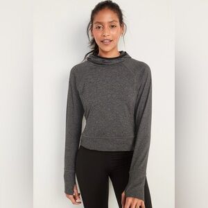 Old Navy | CozeCore Cropped Performance Hoodie | Gray | M